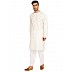 Designer round neck kurta with side slits- Cream Designer round neck kurta with side slits- Cream